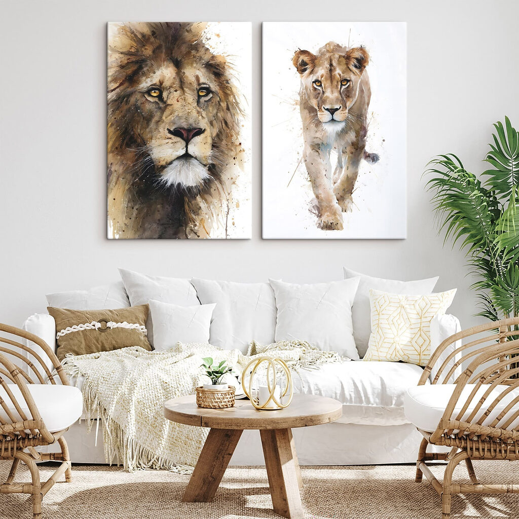 Λιοντάρι και λέαινα — εσωτερικός χώρος 1