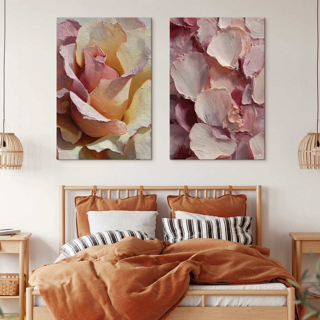 Πέταλα με παχιά μπογιά σε εσωτερικό χώρο