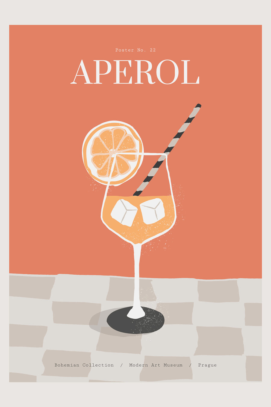 Aperol σε καρό τραπέζι — πλήρες σχέδιο