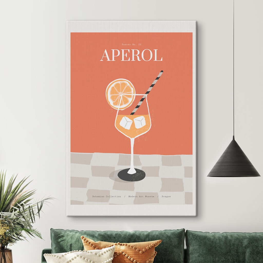 Aperol σε καρό τραπέζι — εσωτερικός χώρος 1