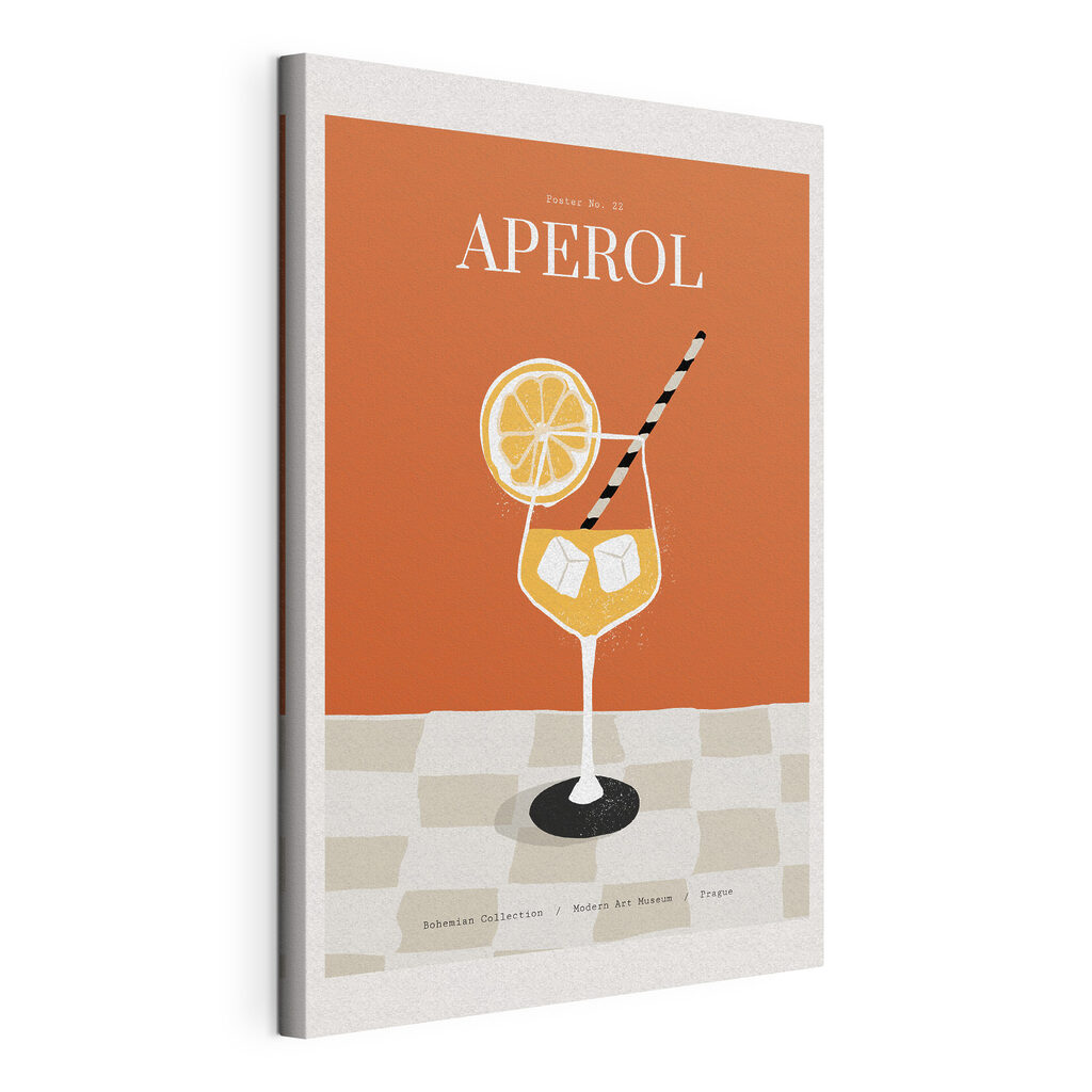 Aperol σε καρό τραπέζι — προβολή προϊόντος