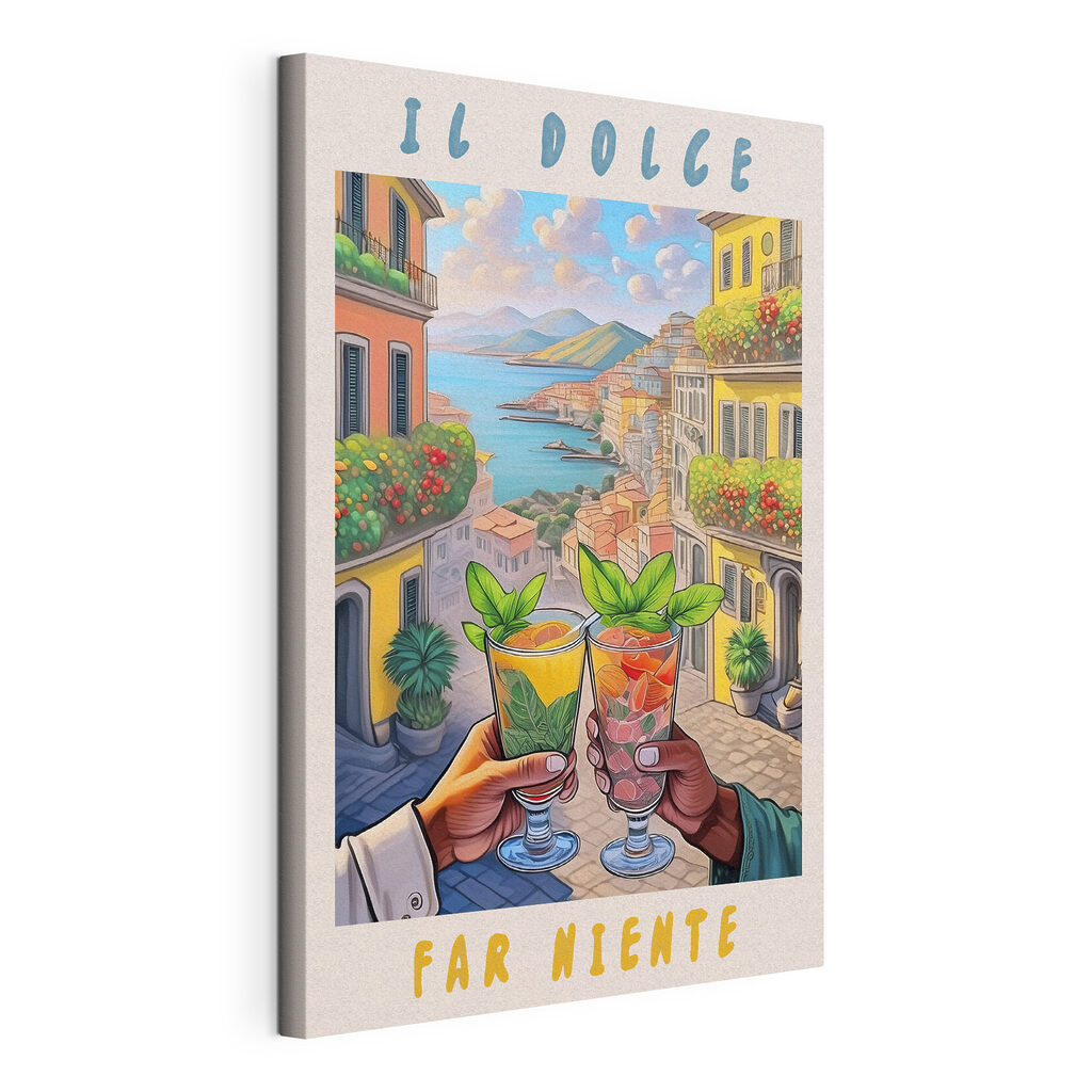 Προπόσεις πάνω από ακτή, τεντωμένος καμβάς με συνεχή άκρη