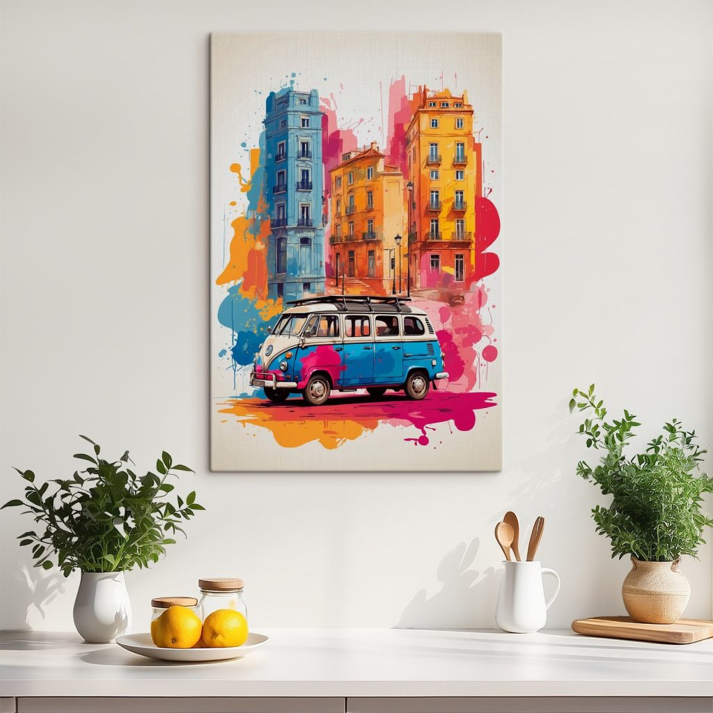 Βαν σε πολύχρωμα σπίτια — εσωτερικός χώρος 1