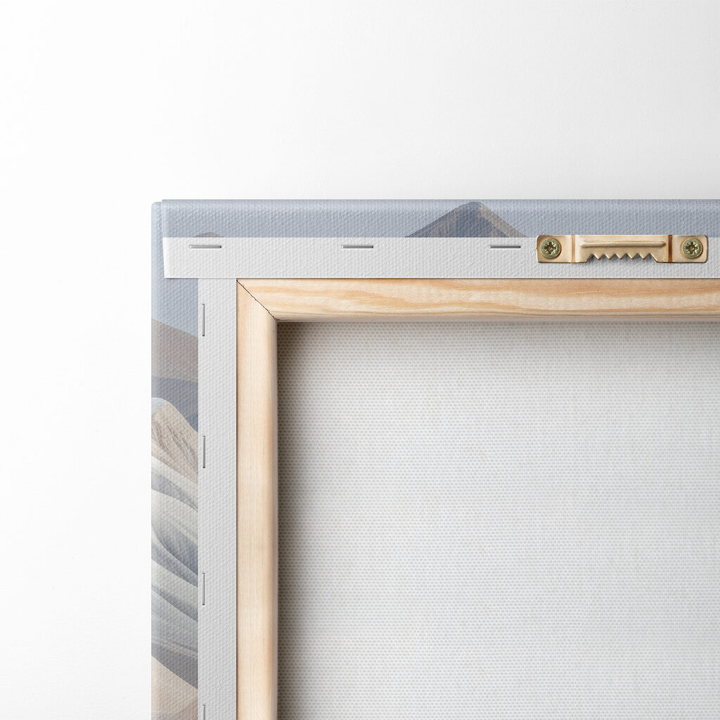 Βουνά σε κρεμ πτυχές — πίσω όψη
