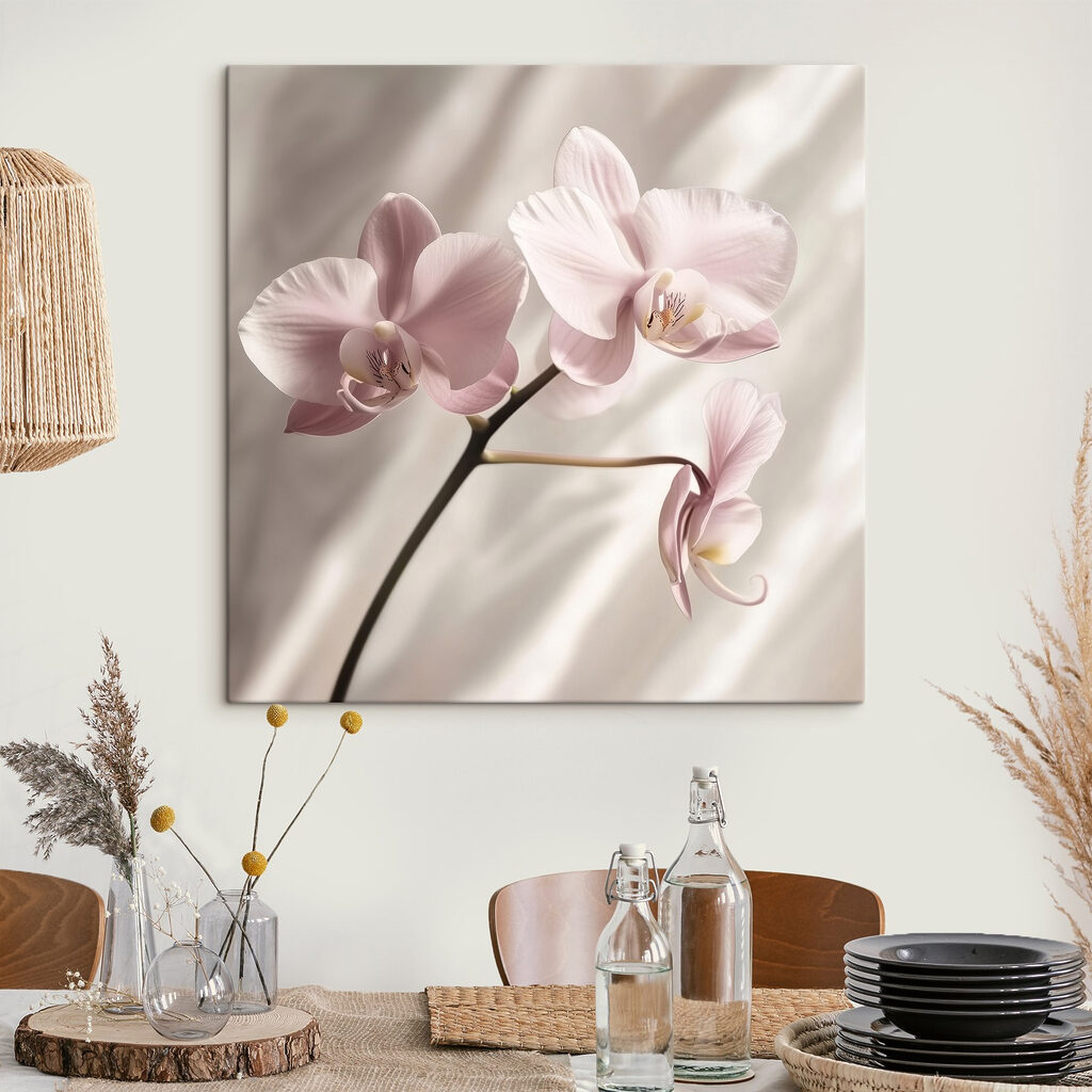 Ροζ ορχιδέα στο μπεζ — εσωτερικός χώρος 3