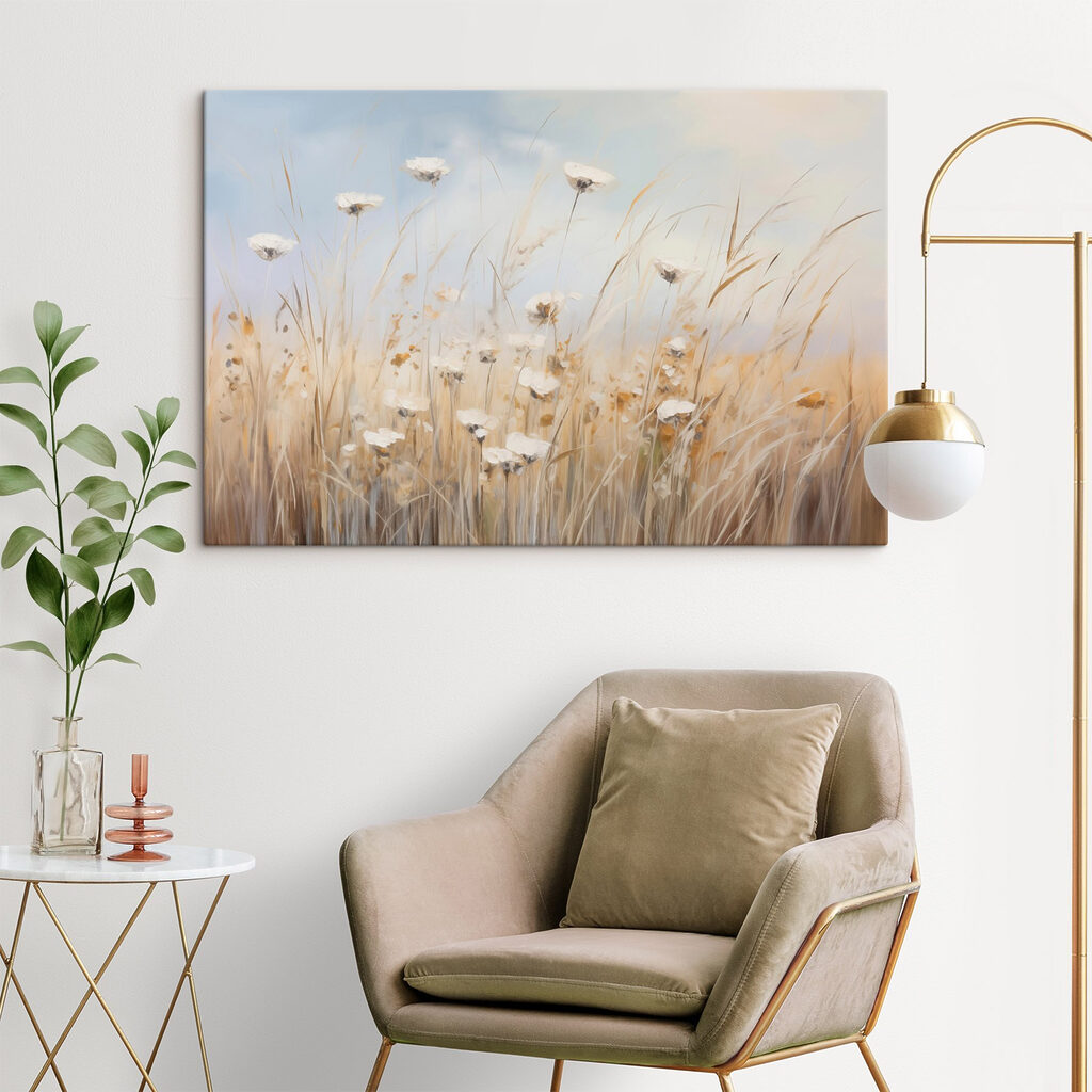 Λευκά άνθη στο γρασίδι — εσωτερικός χώρος 2