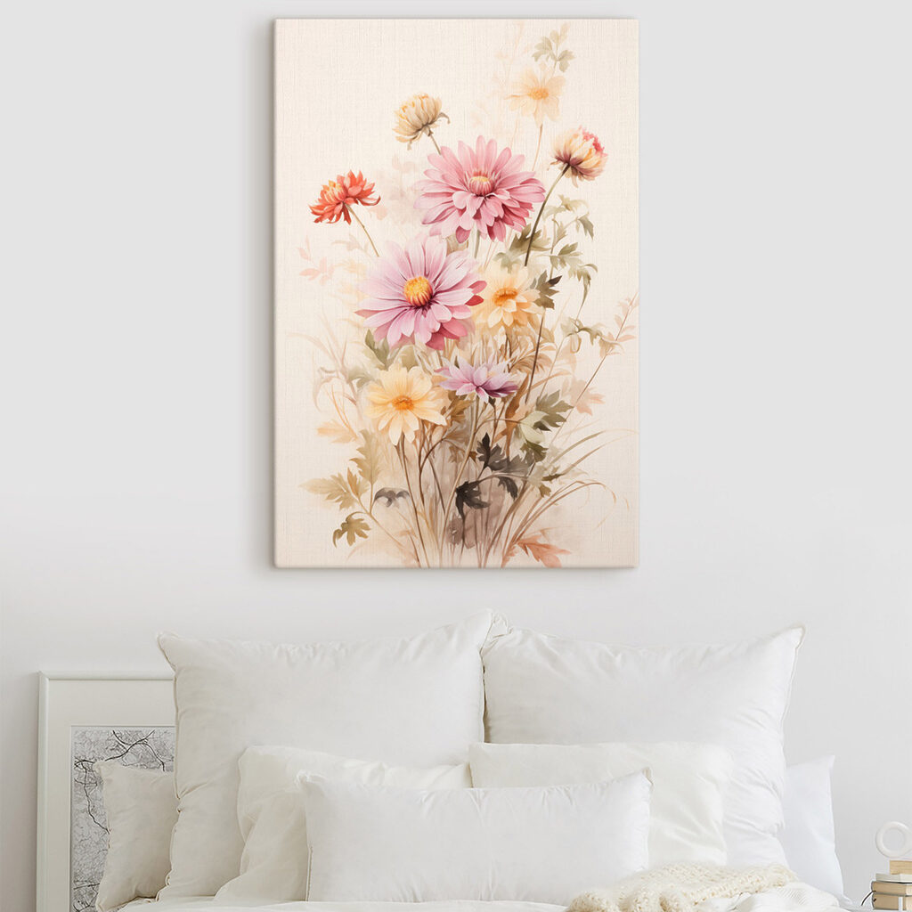Ροζ αγριολούλουδα με γραμμές — εσωτερικός χώρος 2
