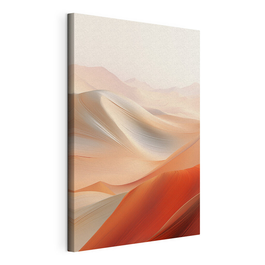 Ροδακινί αμμόλοφοι, τεντωμένος καμβάς με συνεχή άκρη