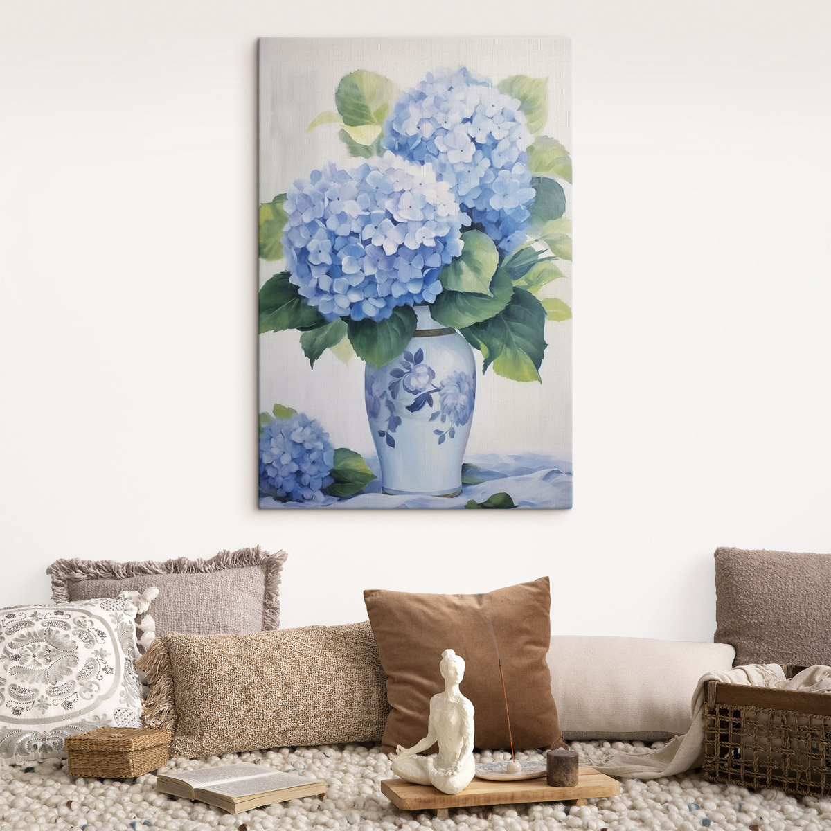 Ορτανσίες σε βάζο — εσωτερικός χώρος 1