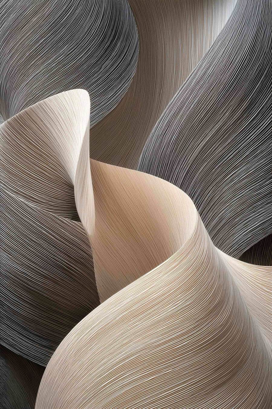 Μπεζ κορδέλες και γραμμές — πλήρες σχέδιο