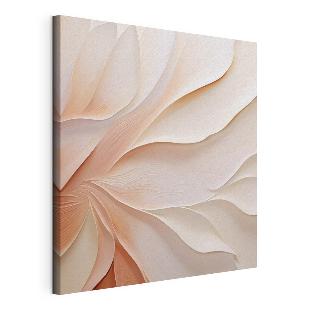 Φύλλα με ροζ άκρες, τεντωμένος καμβάς με συνεχή άκρη
