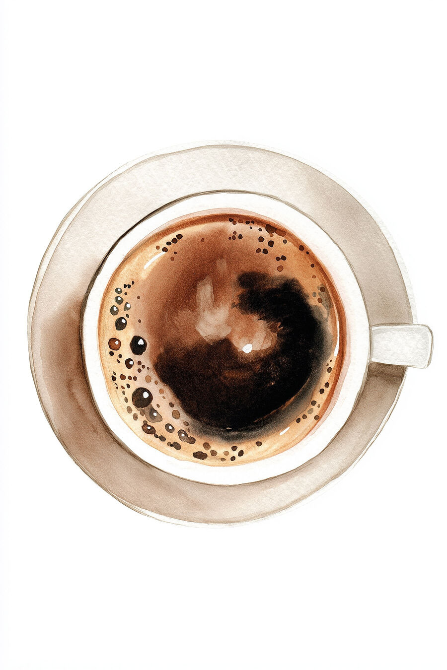 Φλιτζάνι καφέ από ψηλά — πλήρες σχέδιο
