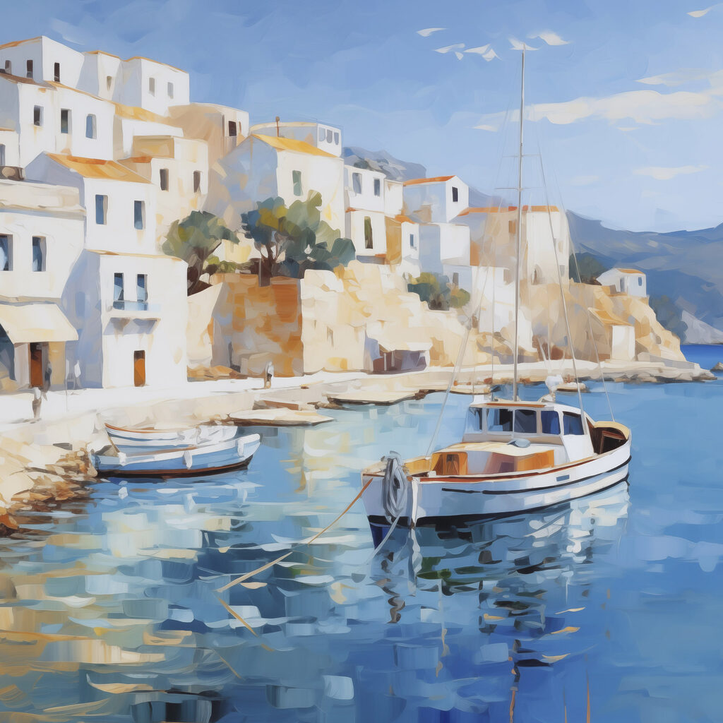 Ιστιοφόρα στο λιμάνι — πλήρες σχέδιο