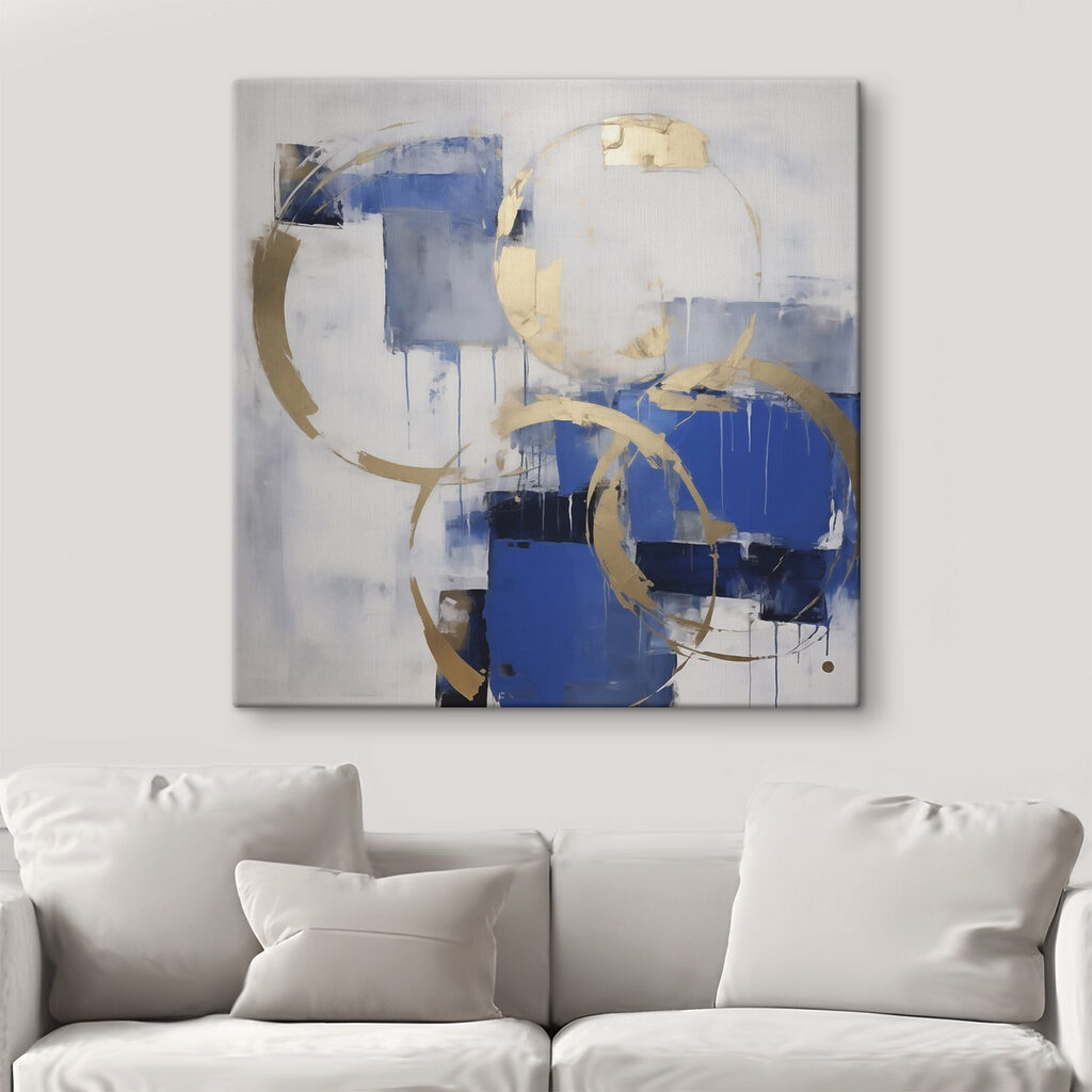 Μπλε τετράγωνα, χρυσοί κύκλοι — εσωτερικός χώρος 2