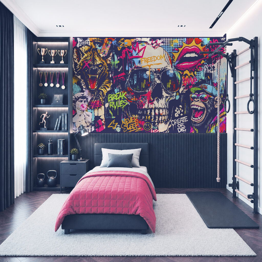 Κρανίο και γκράφιτι — εσωτερικός χώρος 4