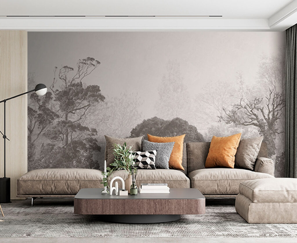 Μακρινά δέντρα σε γκρι — εσωτερικός χώρος 2