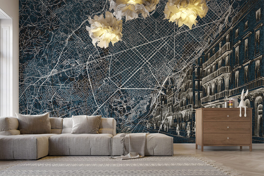 Χάρτης πόλης με κτίρια — εσωτερικός χώρος 3