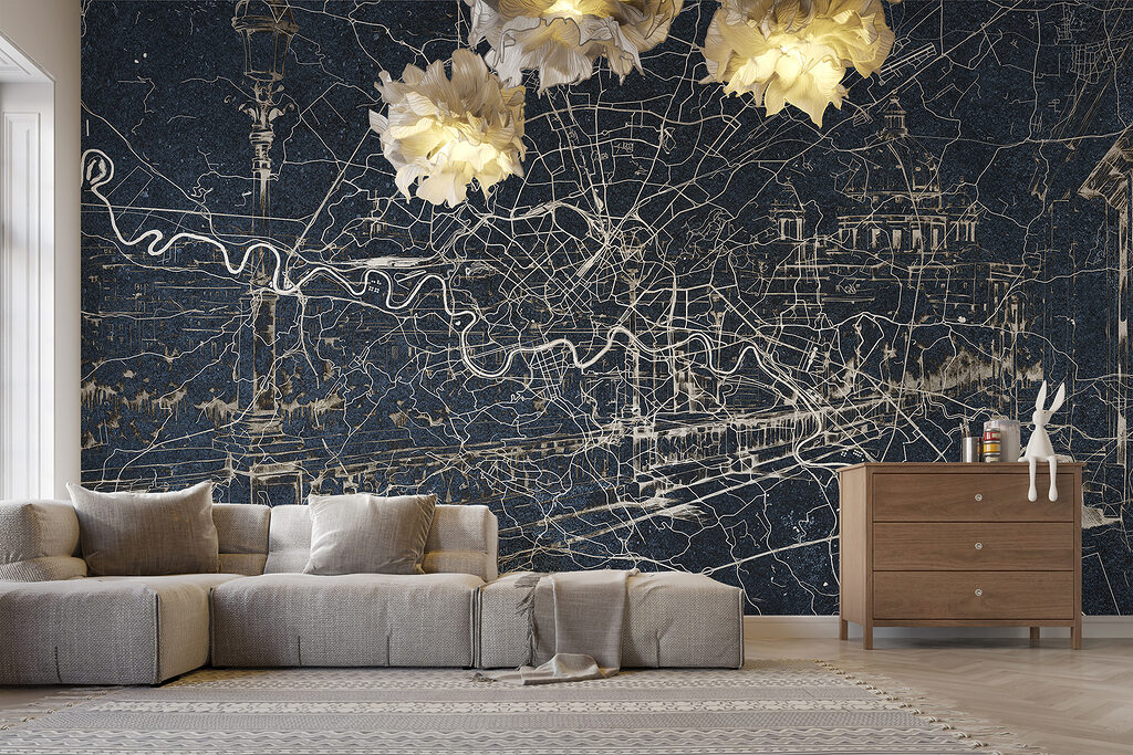 Χάρτης πόλης με ποτάμι — εσωτερικός χώρος 2