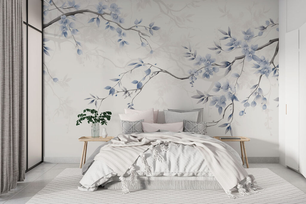 Μπλε λουλούδια σε κλαδιά — εσωτερικός χώρος 3
