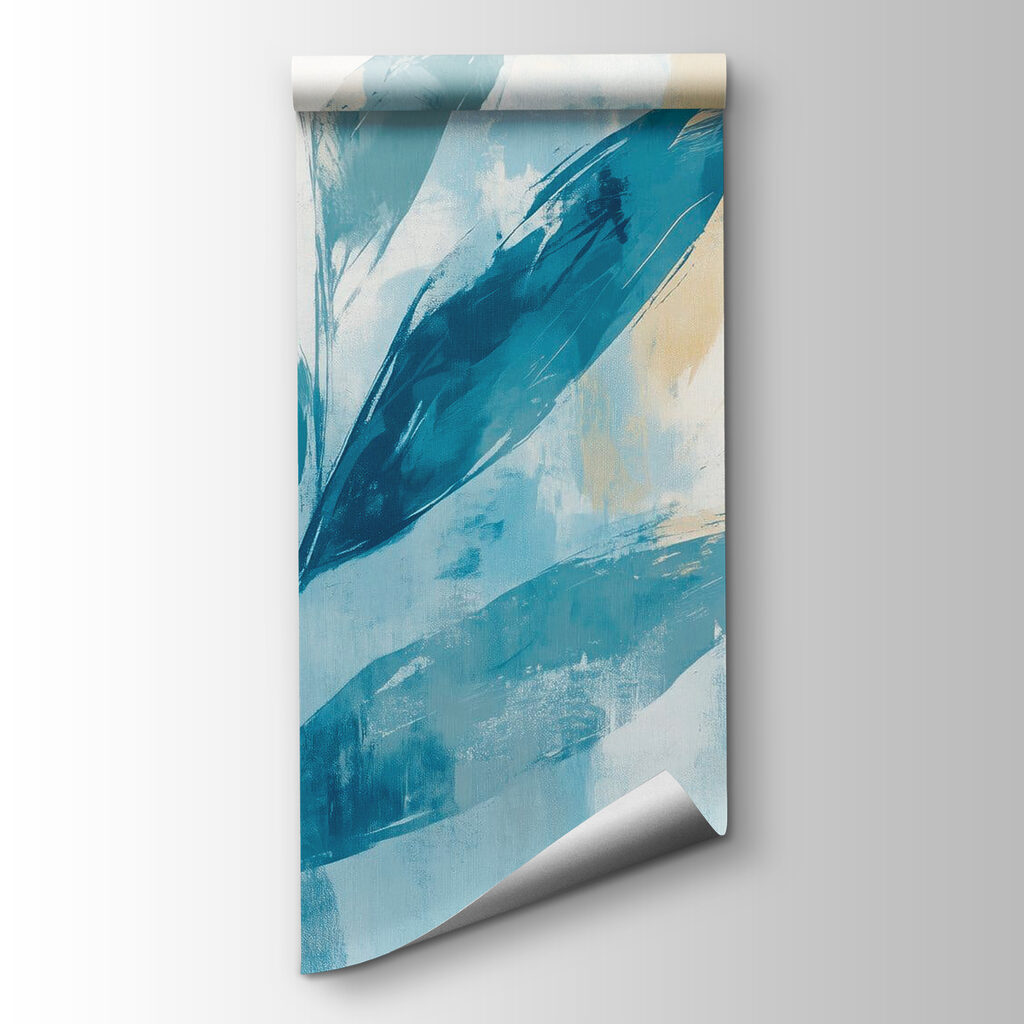 Μπλε φύλλα σε πινελιές — προβολή προϊόντος