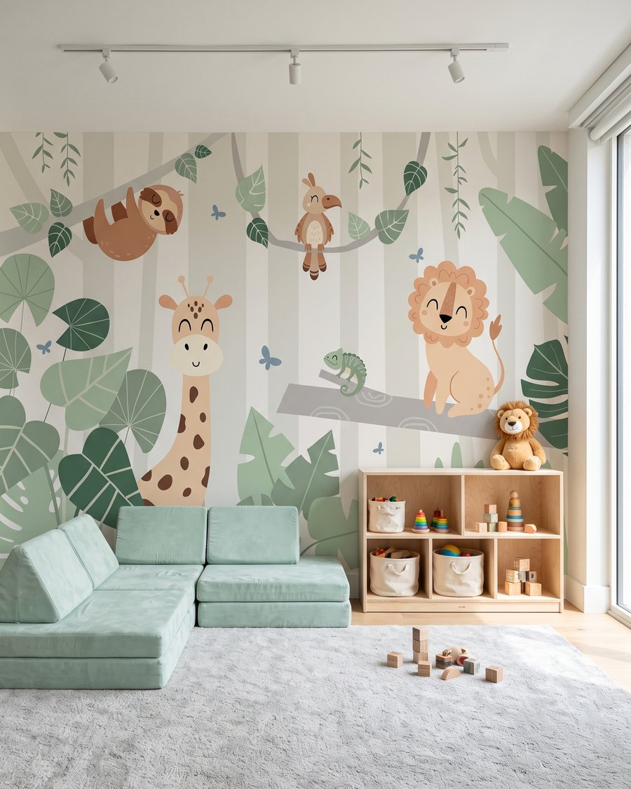 Καμηλοπάρδαλη και λιοντάρι — εσωτερικός χώρος 1