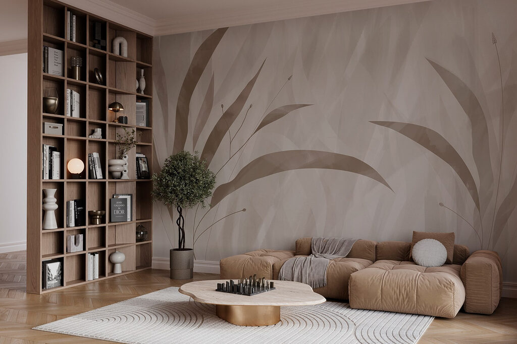 Λεπτά φύλλα σε αμμόχρωμο — εσωτερικός χώρος 3