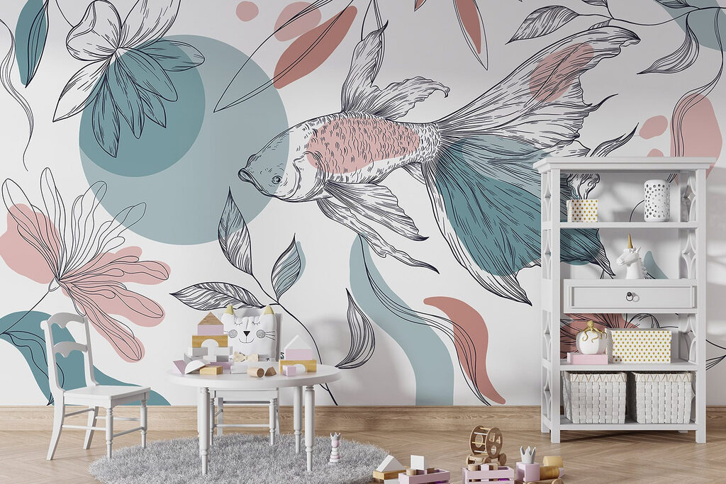 Ψάρι ανάμεσα σε λουλούδια — εσωτερικός χώρος 5