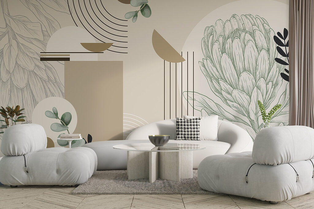 Λουλούδι με γεωμετρικά σχήματα — εσωτερικός χώρος 4