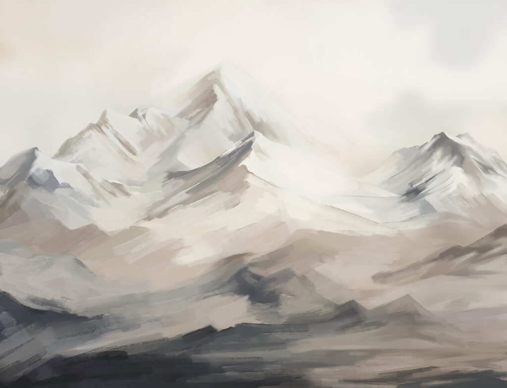 Βουνά με τραχιές πινελιές — πλήρες σχέδιο